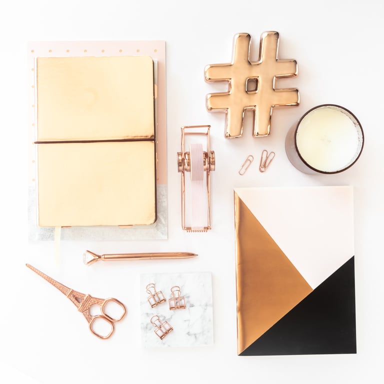 Rose Gold Stationery